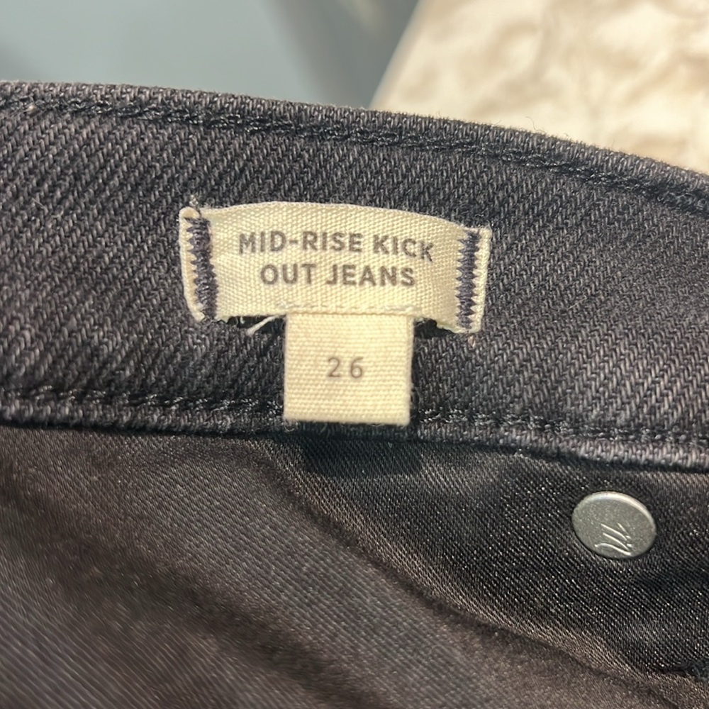 Madewell Mid-rise Kick Out Full-Length Jeans size 26 NWOT - Picture 6 of 6